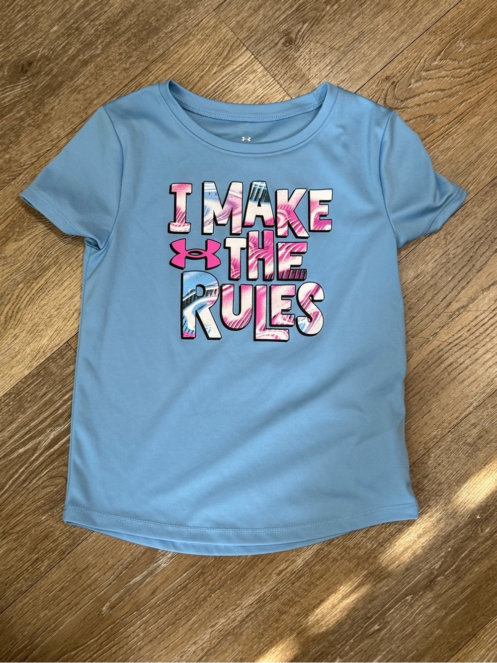 Under Armour Light Blue Girls' 'I Make The Rules' Graphic Tee